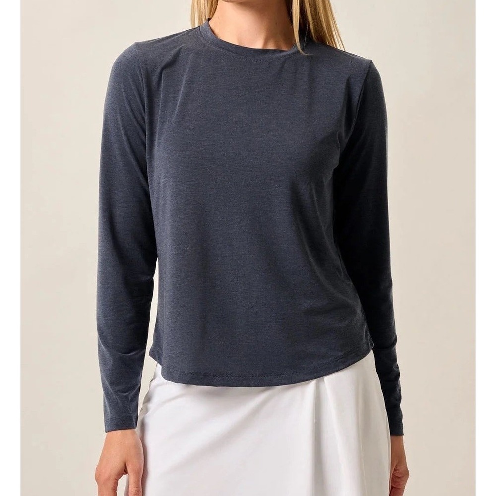 NWOT Women's Johnnie-O Course Performance Long Sleeve T-Shirt Navy Blue Small